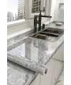 Mermer Desenli Sticker Folyo Atina Grisi 60cm*5mt T04