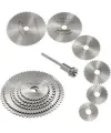 Metal 6 Parça Mini Matkap Ucu Ahşap Kesme Yuvarlak Çelik Bıçak Disk Testere Seti Kiti