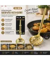 Metal Servis Kevgiri - 27 cm - Gold Renk
