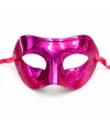 Metalize Parlak Parti Maskesi Pembe Renk 16x7 cm