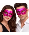 Metalize Parlak Parti Maskesi Pembe Renk 16x7 cm