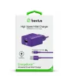 Micro USB Kablolu Mor 12W Duvar Şarj Cihazı Bevius BVS-CH403