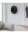 Midnight Black 40 Cm Metal Duvar Saati