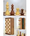 Mıknatıs Taşlı Ahşap Katlanabilir Kutulu Satranç Oyunu 17.5 Cm
