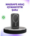 Mıknatıslı Magsafe Uyumlu Araç Tutucu Kablosuz Şarj Destekli