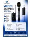 Mikrofon Seti Uhf Çift Kanal Profesyonel El Mikrofonu 50-80m Menzil