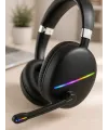 Mikrofonlu Bluetooth Kulak Üstü Kulaklık Rgb Aydınlatmalı Type-c Şarjlı