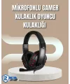 Mikrofonlu Oyun Kulaklığı – Mavi Işıklı, Uzun Süre Konforlu Kullanım