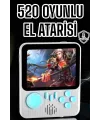 Mini Atari El Atarisi 3.5 İnç Ekran Çift Konsol 666 Adet Retro Oyun Gameboy El Atarisi