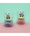 Mini Boy Sevimli Panda Tasarımlı Işıklı Kar Küresi