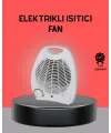Mini Elektrikli Isıtıcı 2000w – Termostatlı Fanlı Isıtma, Taşınabilir Tasarım