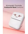 Mini Fotoğraf Yazıcı Kablosuz Etiket Yazıcı Baskı Makinesi Ios Android Uyumlu Termal Printer Pembe