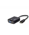 Mini Hdmi To Vga Ses Çıkışlı Görüntü Dönüştürücü - Siyah HDX7762
