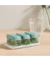 Mini Kapaklı Plastik Küp3lü Buzluk (Silikon Taban)