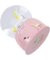 Mini Pembe Kar Küresi - Sevimli Unicorn ve Kız Tasarımlı - Işıklı