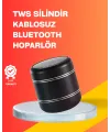 Mini Silindir Kablosuz Hoparlör Güçlü Ses 4w Bas + Tws Senkron Özellik