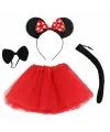 Minnie Mouse Kostüm Seti Etek Taç Kuyruk Papyon Gösteri Seti