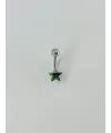 Mistik Topaz Taşlı Yıldız Detaylı Göbek Piercing - Pg0026