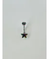 Mistik Topaz Taşlı Yıldız Detaylı Göbek Piercing - Pg0038