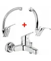 Mix Banyo Bataryası Lavabo  Evye 3 Lü Avantajlı Set