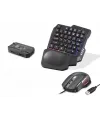 Mobil Oyun Klavye Mouse Dönüştürücü Seti Rgb Siyah K191