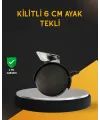 Mobilya İçin Kilitli 6 Cm Ayak Tekli Satış