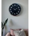 Modern 40 Cm Metal Krom Standart Duvar Saati
