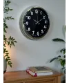 Modern 40 Cm Metal Krom Standart Duvar Saati