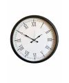 Modern 52 Cm Black & White Roma Rakamlı Metal Duvar Saati