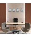 Modern Beyaz 4’lü 36 Cm Tabelalı Dünya Saatleri
