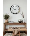 Modern Klasik 40 Cm Krom Metal Duvar Saati