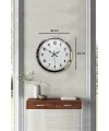 Modern Klasik 40 Cm Krom Metal Duvar Saati