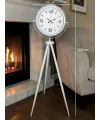 Modern Line Beyaz Tripod Ayaklı Saat