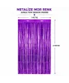 Mor Metalize Parti Perdesi 100x200 cm – Kapı ve Arka Fon Perdesi