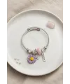 Mor Papatya Charmlı Bileklik