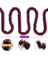 Mor Turuncu Renk 4 cm Genişlik Garland Çift Renk Sim Süs 180 cm