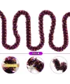 Mor Turuncu Renk 4 Cm Genişlik Garland Çift Renk Sim Süs 180 Cm
