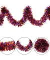 Mor Turuncu Renk 4 cm Genişlik Garland Çift Renk Sim Süs 180 cm