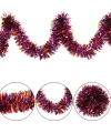 Mor Turuncu Renk 4 Cm Genişlik Garland Çift Renk Sim Süs 180 Cm