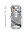 Mouse Fare Kablosuz Mouse Fare Şarjlı Bluetooth Sessiz 5 Tuşlu Şeffaf