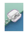 Movenchy Apple Airpods Pro 2 (2.nesil) Shiny Şeffaf Kılıf - Mor