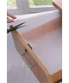 Mutfak Dolabı Çekmece Kaydırmaz Raf Örtüsü Şeffaf, Suya Dayanıklı, Kesilebilir Pvc 45x300 Cm