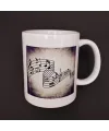 Müzik Notaları Tasarımlı Kupa Bardak