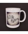 Müzik Notaları Tasarımlı Kupa Bardak