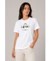 Müzik Temalı Baskılı Tişört Bisiklet Yaka Kısa Kol T-Shirt - Beyaz