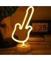 Neon Gitar Masa Lambası Pil+usb