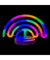 Neon Işıklı Gökkuşağı Masa Gece Lambası Pil ve Usb