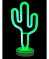 Neon Işıklı Kaktüs Masa Gece Lambası Pil+usb
