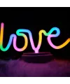 Neon Işıklı Love Yazılı Masa Gece Lambası