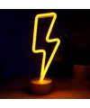Neon Işıklı Şimşek Lamba Usb+pil